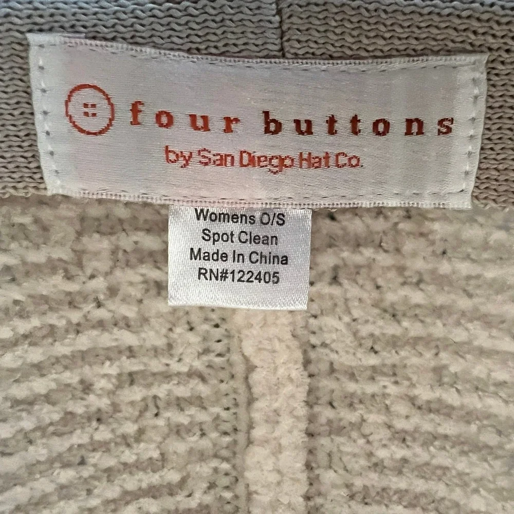 Four Buttons San Diego Hat Textured Fedora Braided Rope Wide Brim O/S Coastal - Picture 5 of 11